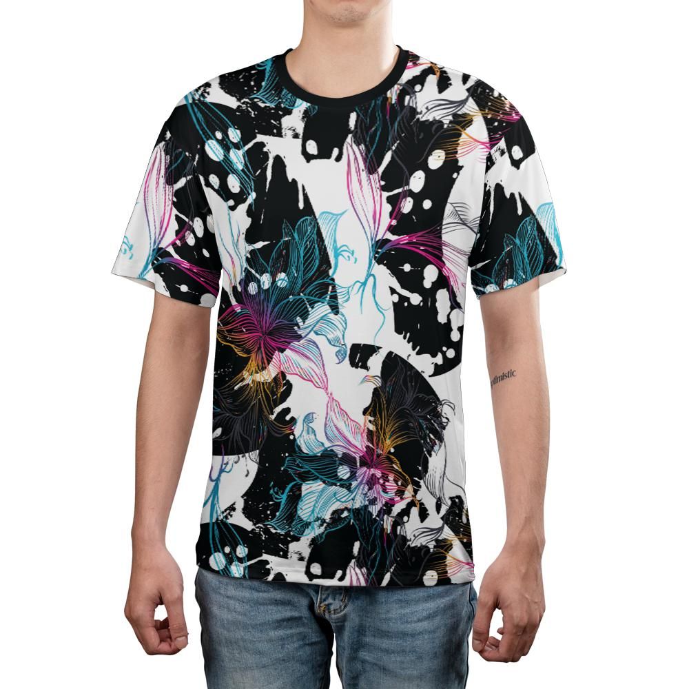 Abstract Gradient Flowers Unisex Comfort T-Shirt