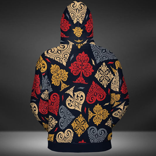 Vintage Card Symbols Premium Unisex Hoodie