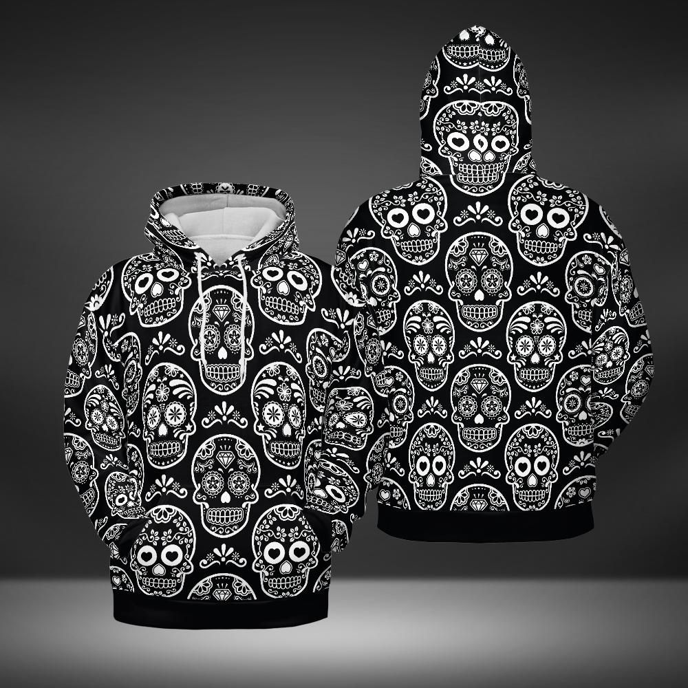 Black & White Calavera Premium Unisex Hoodie
