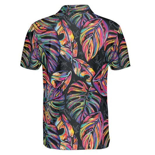 Kaleidoscope Palm Leaves Polo Shirt