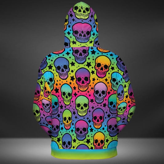 Gradient Skulls Premium Unisex Zip Hoodie