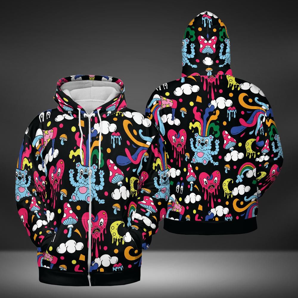 Trippy Trip Premium Unisex Zip Hoodie