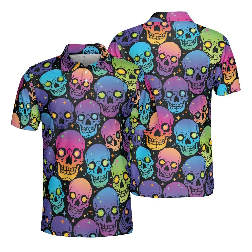 Glowing Eye Skulls Polo Shirt