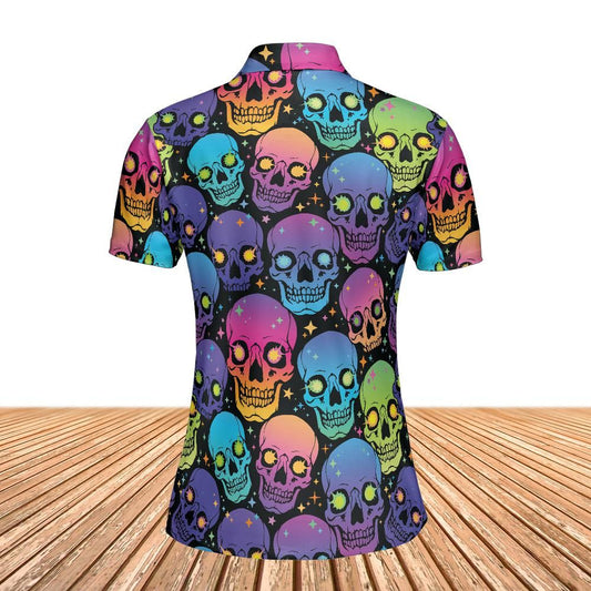Glowing Eye Skulls Women's Polo Shirt
