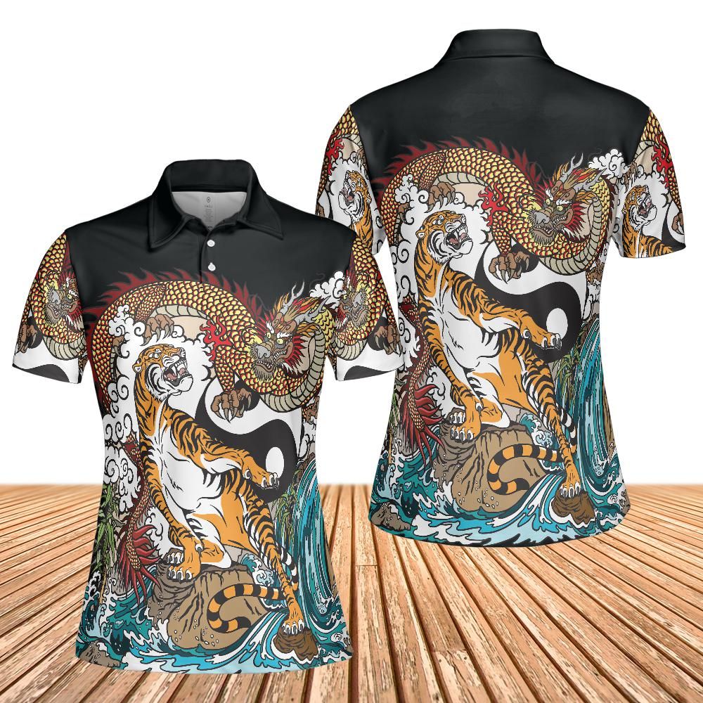 Tiger Versus Dragon Women's Polo Shirt