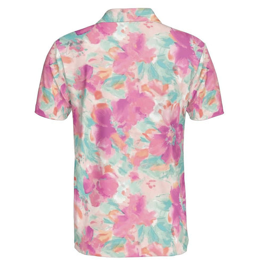 Watercolor Flowers Polo Shirt