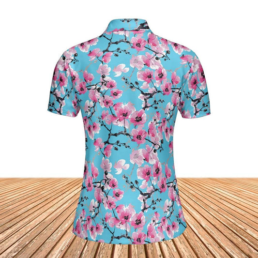 Pink Orchids Blue Sky Women's Polo Shirt