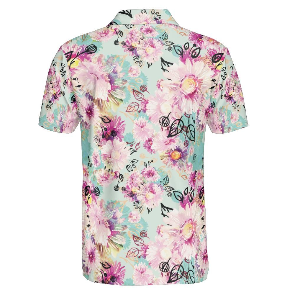 Colorful Asters Polo Shirt