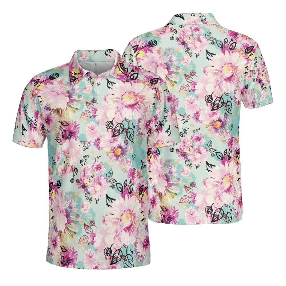 Colorful Asters Polo Shirt