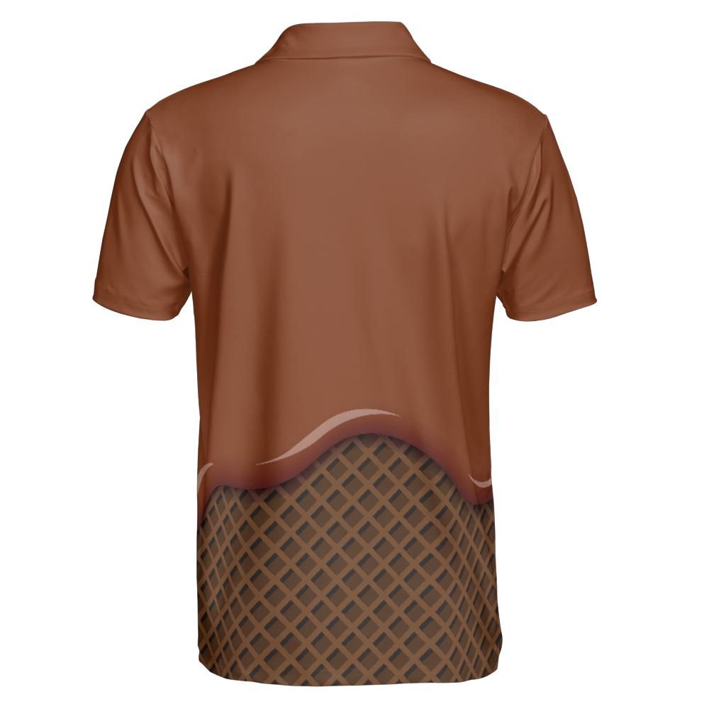 Chocolate Ice Cream On A Chocolate Waffle Cone Polo Shirt