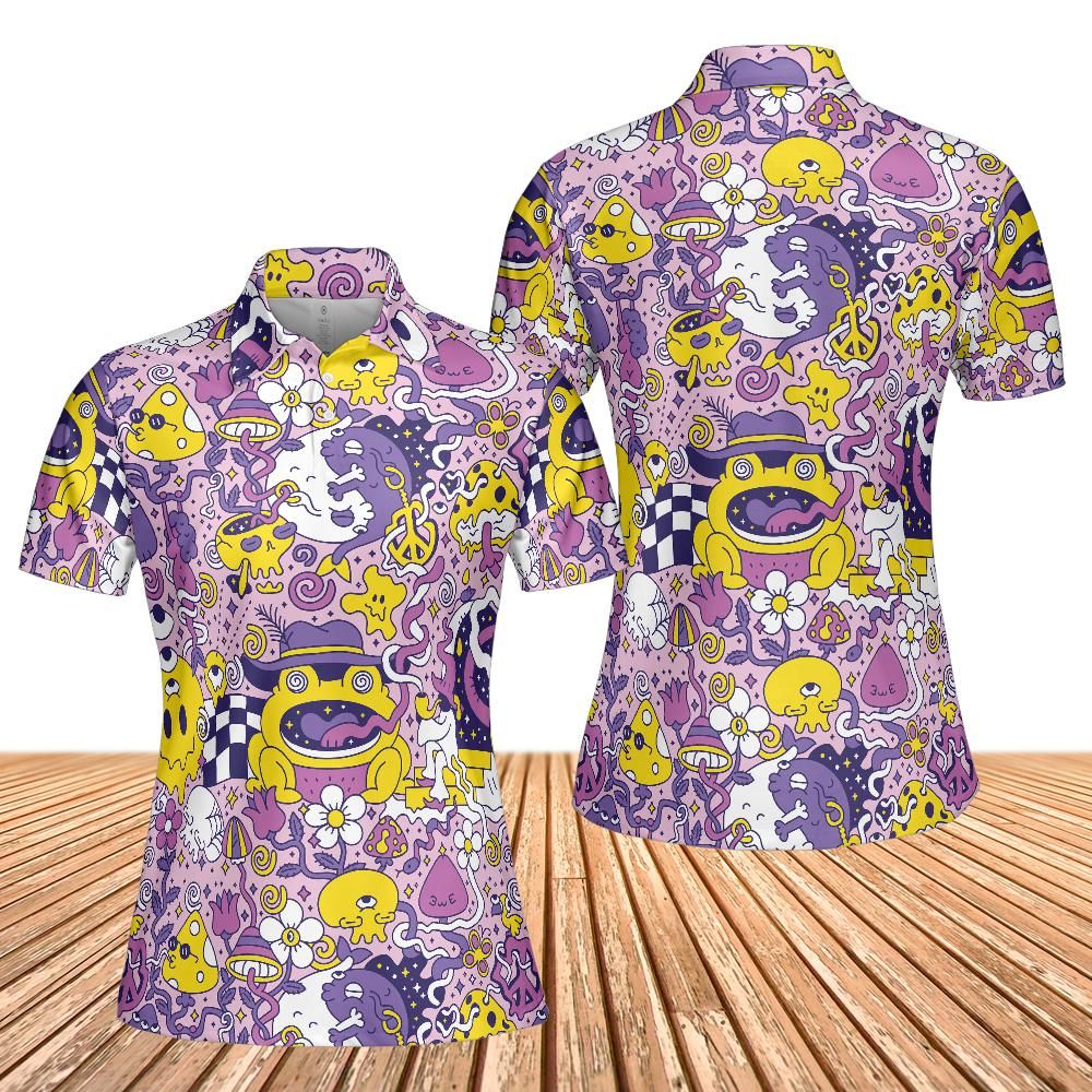 Purple Psychedelic Women's Polo Shirt