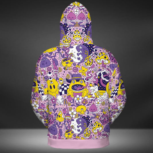 Purple Psychedelic Premium Unisex Zip Hoodie