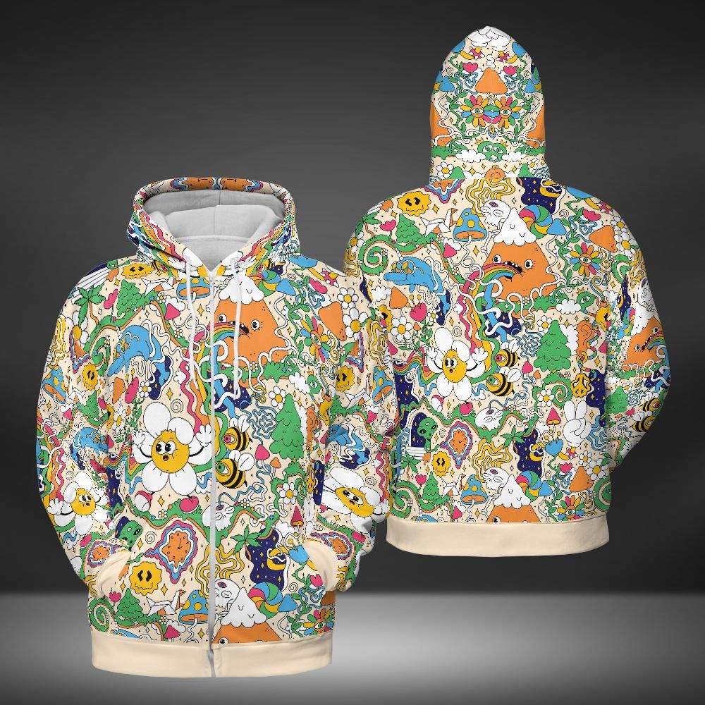 Mushroom Trip Premium Unisex Zip Hoodie