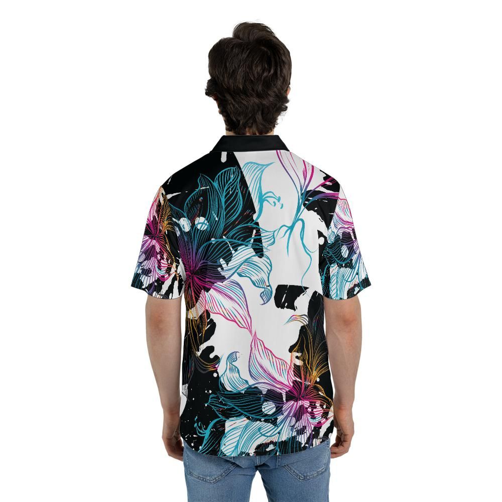 Abstract Gradient Flowers Premium Polo Shirt