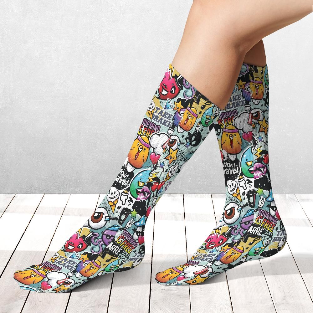 Bizarre Graffiti Socks