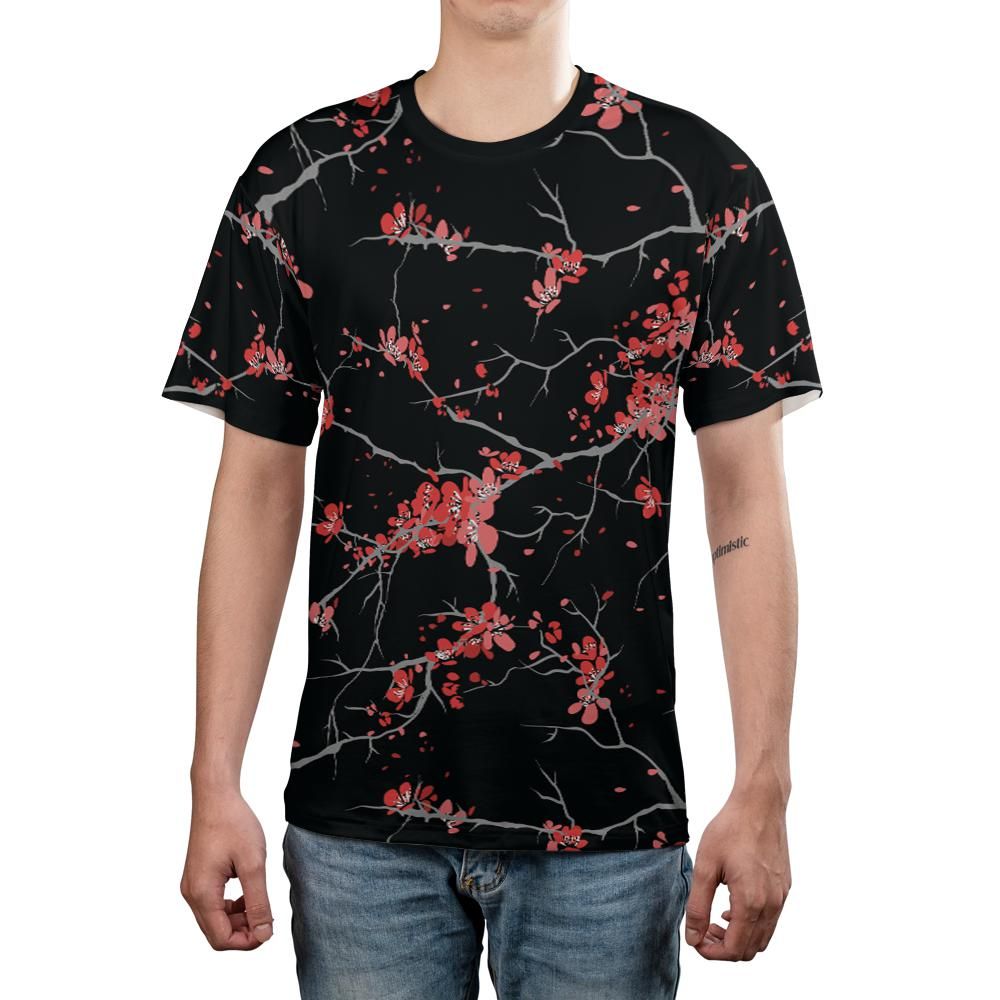 Cherry Blossoms Black Unisex Comfort T-Shirt