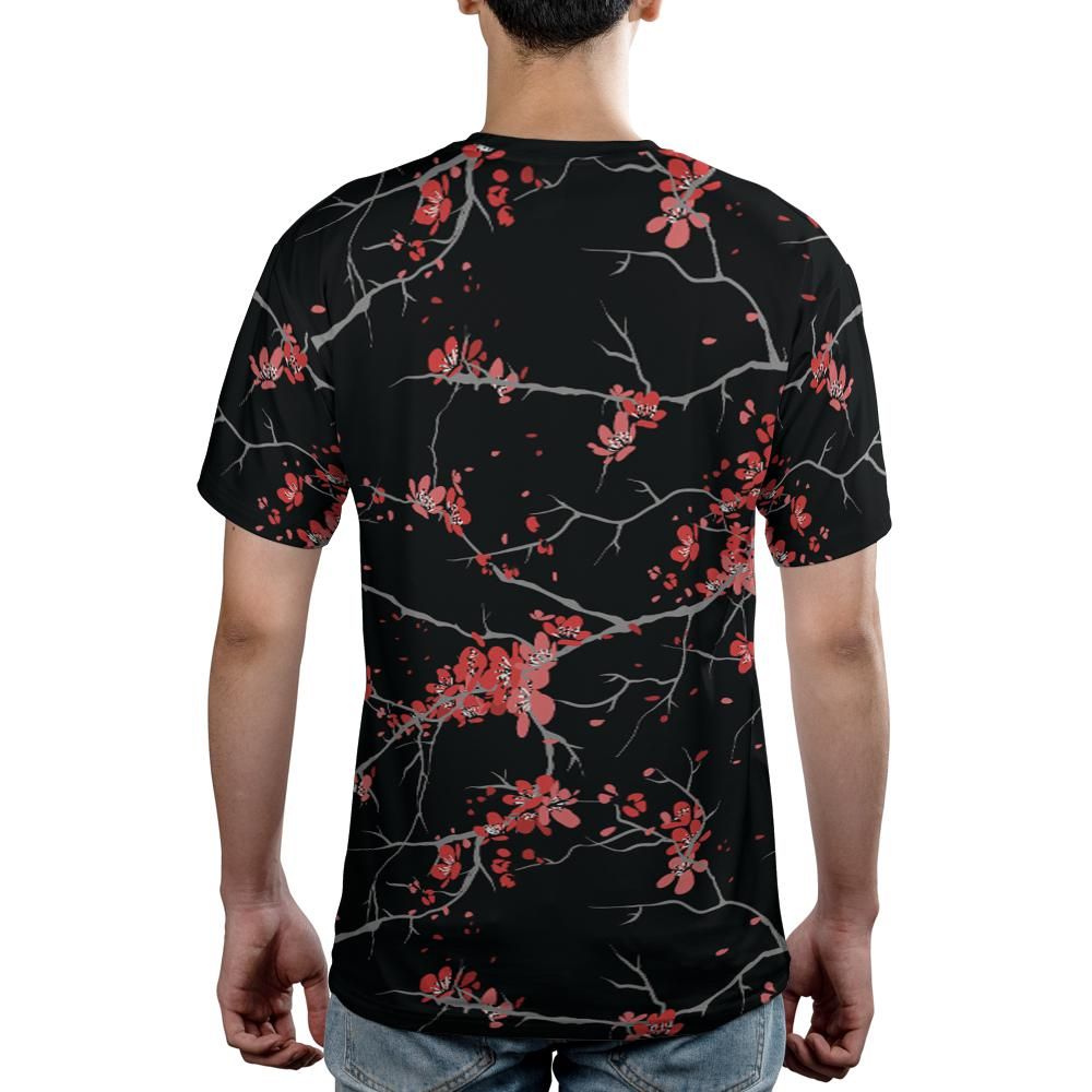 Cherry Blossoms Black Unisex Comfort T-Shirt