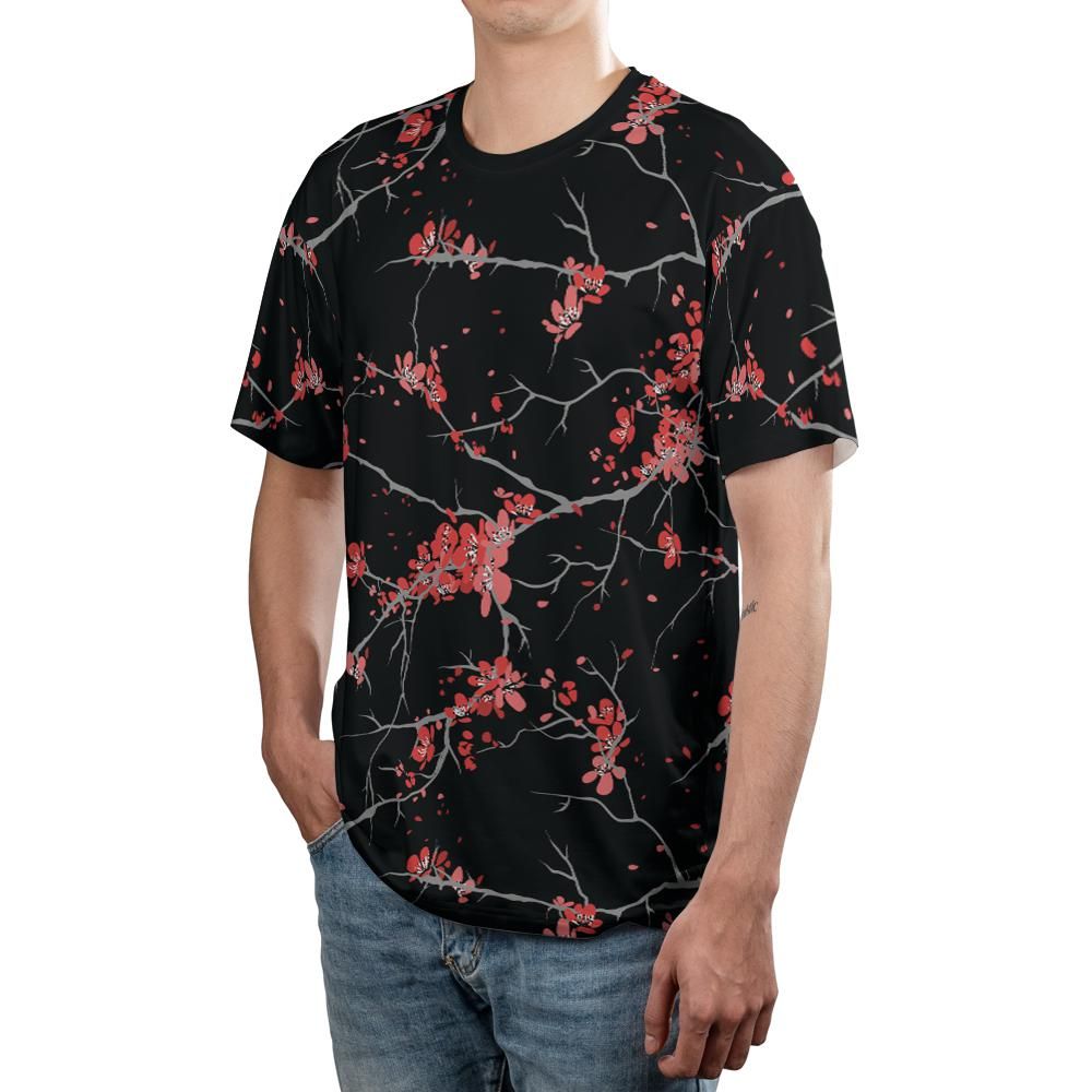 Cherry Blossoms Black Unisex Comfort T-Shirt