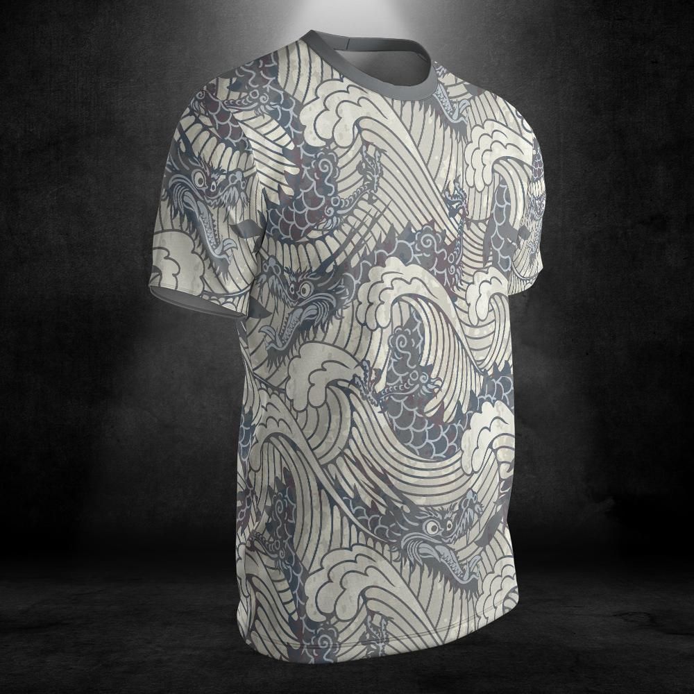 Vintage Dragons In Waves Unisex Comfort T-Shirt