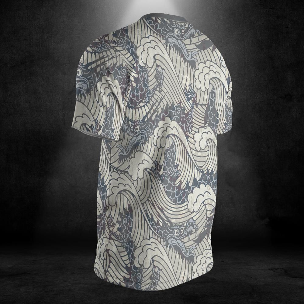 Vintage Dragons In Waves Unisex Comfort T-Shirt