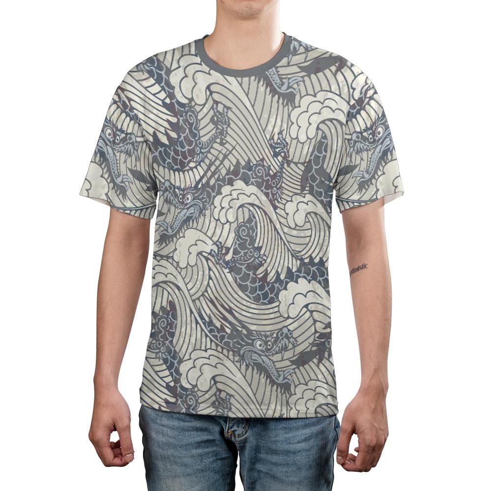 Vintage Dragons In Waves Unisex Comfort T-Shirt