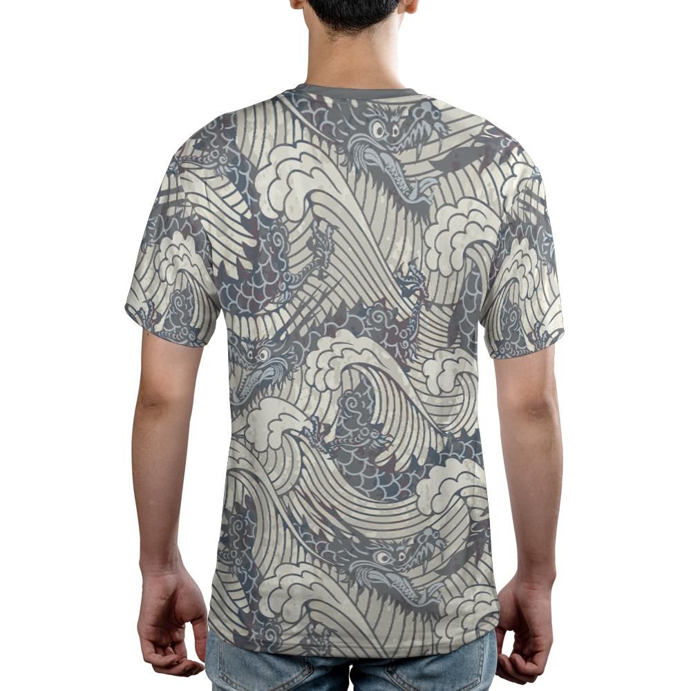 Vintage Dragons In Waves Unisex Comfort T-Shirt