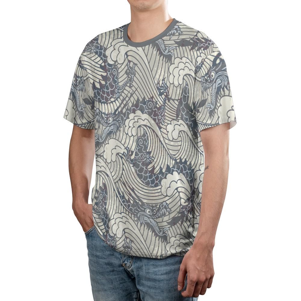 Vintage Dragons In Waves Unisex Comfort T-Shirt