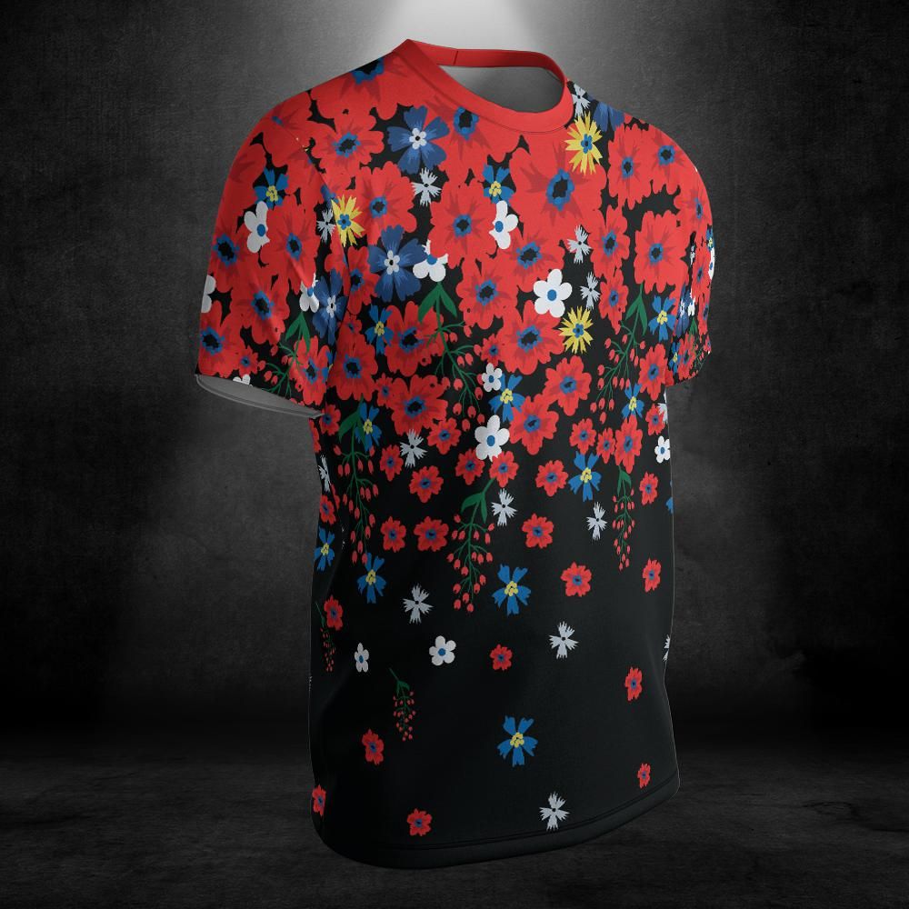 Raining Red Flowers Unisex Comfort T-Shirt