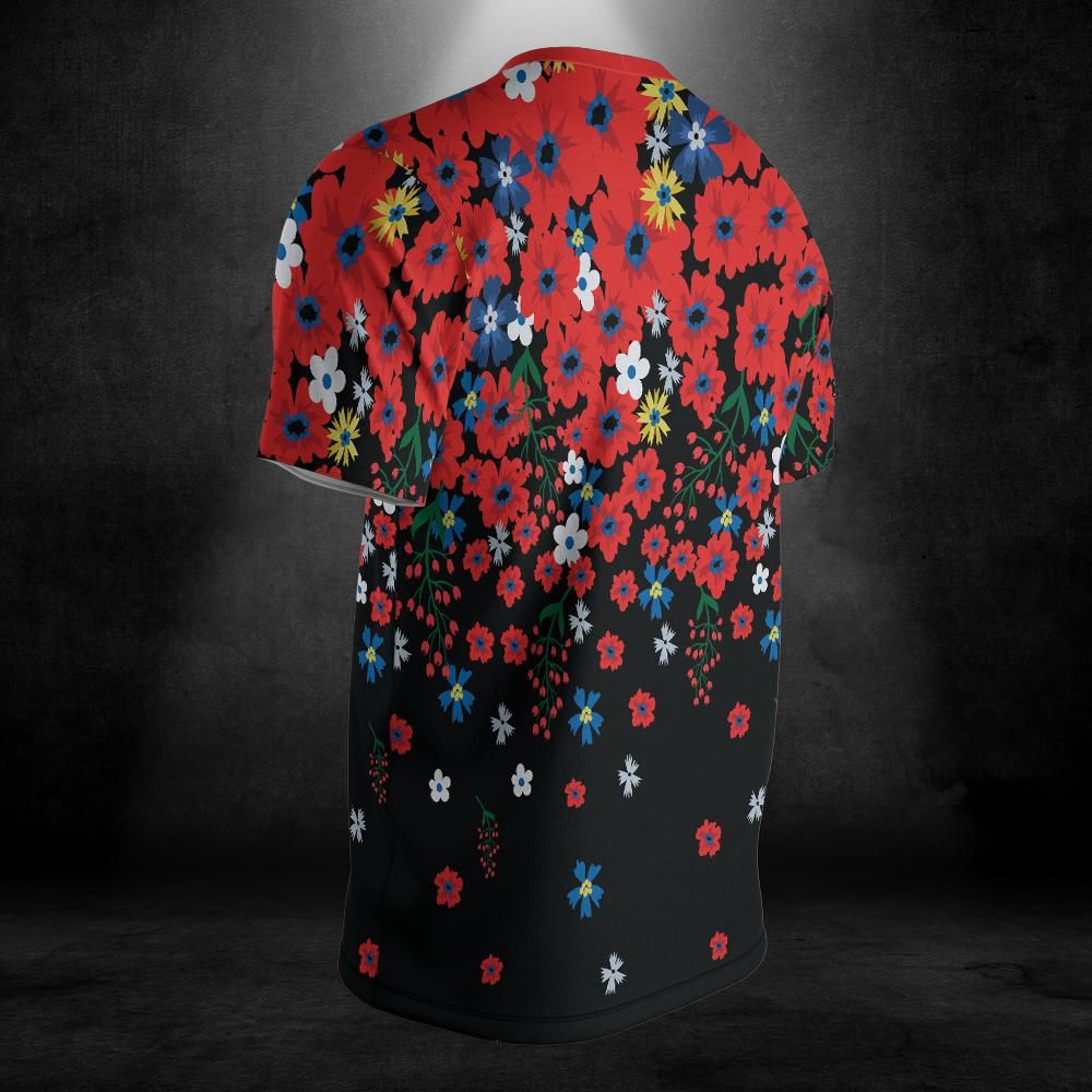 Raining Red Flowers Unisex Comfort T-Shirt