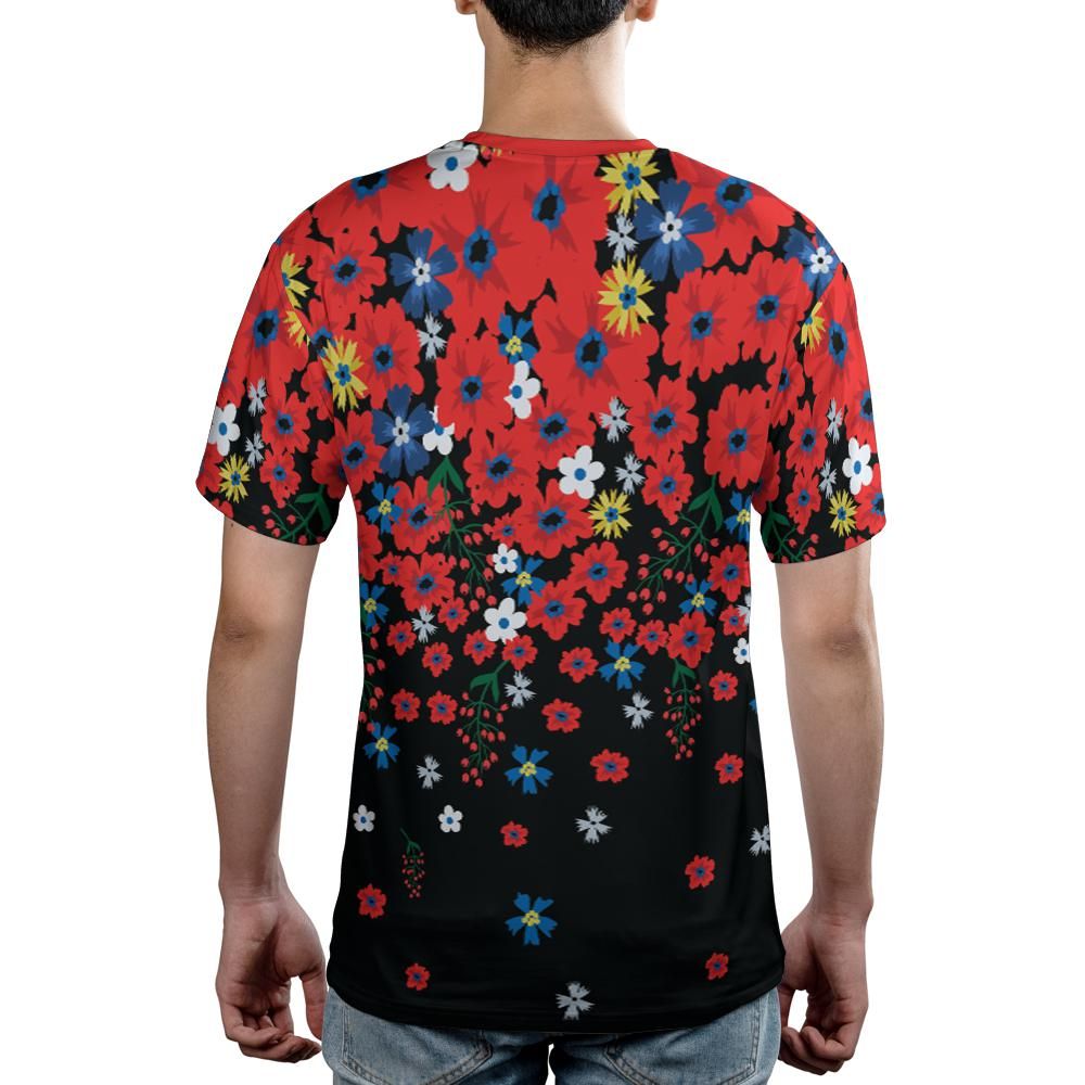 Raining Red Flowers Unisex Comfort T-Shirt