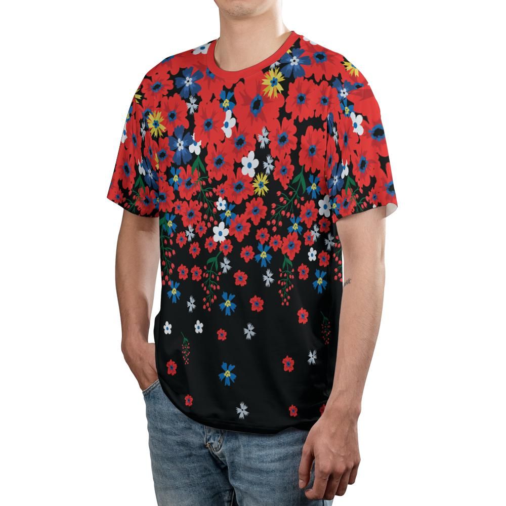 Raining Red Flowers Unisex Comfort T-Shirt