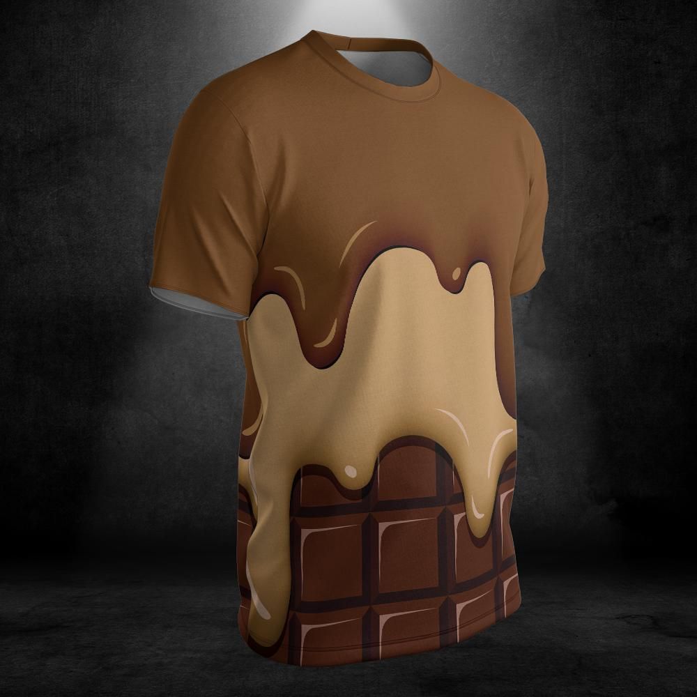 Chocolate Ice Cream & Caramel Ice Cream on a Chocolate Bar Unisex Comfort T-Shirt