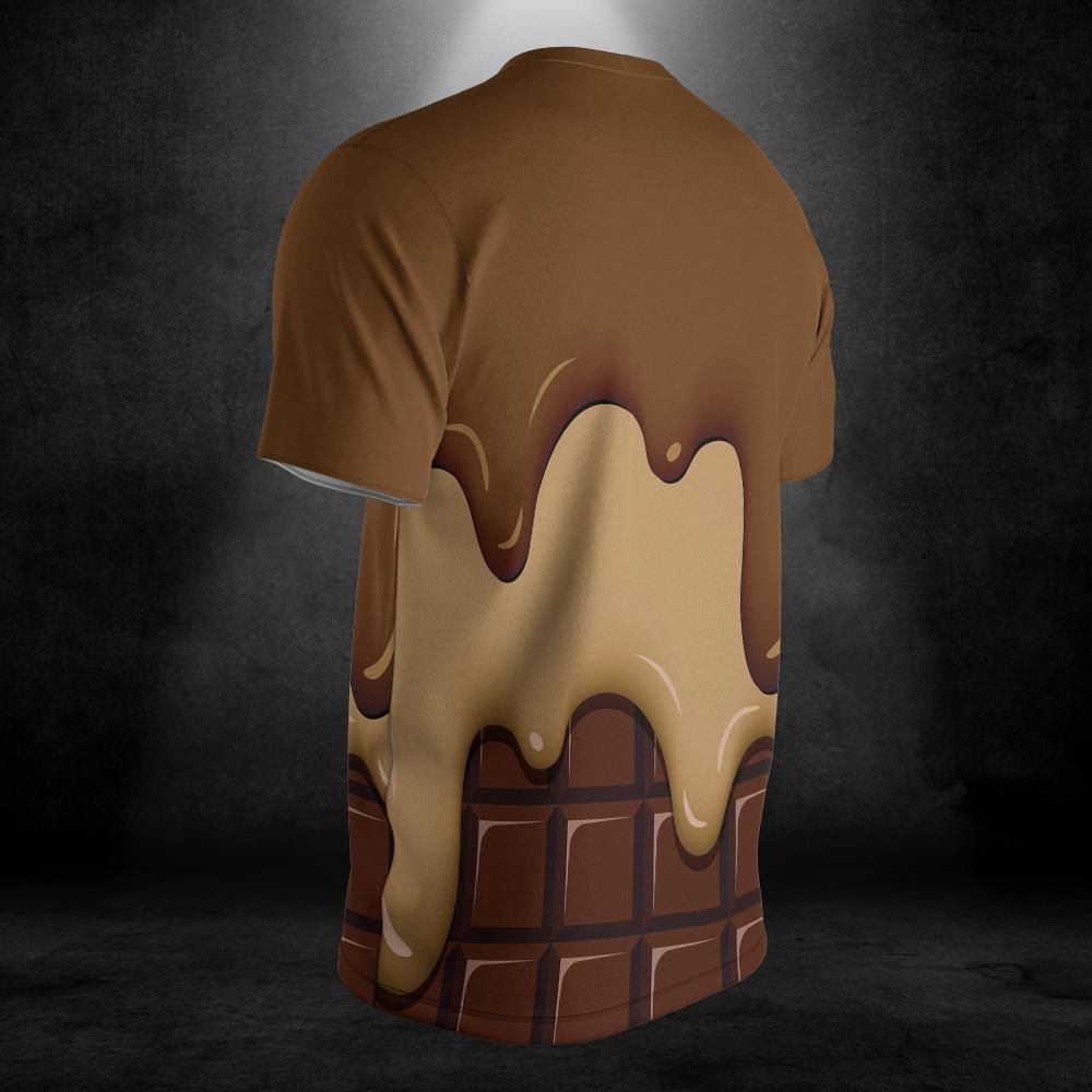 Chocolate Ice Cream & Caramel Ice Cream on a Chocolate Bar Unisex Comfort T-Shirt