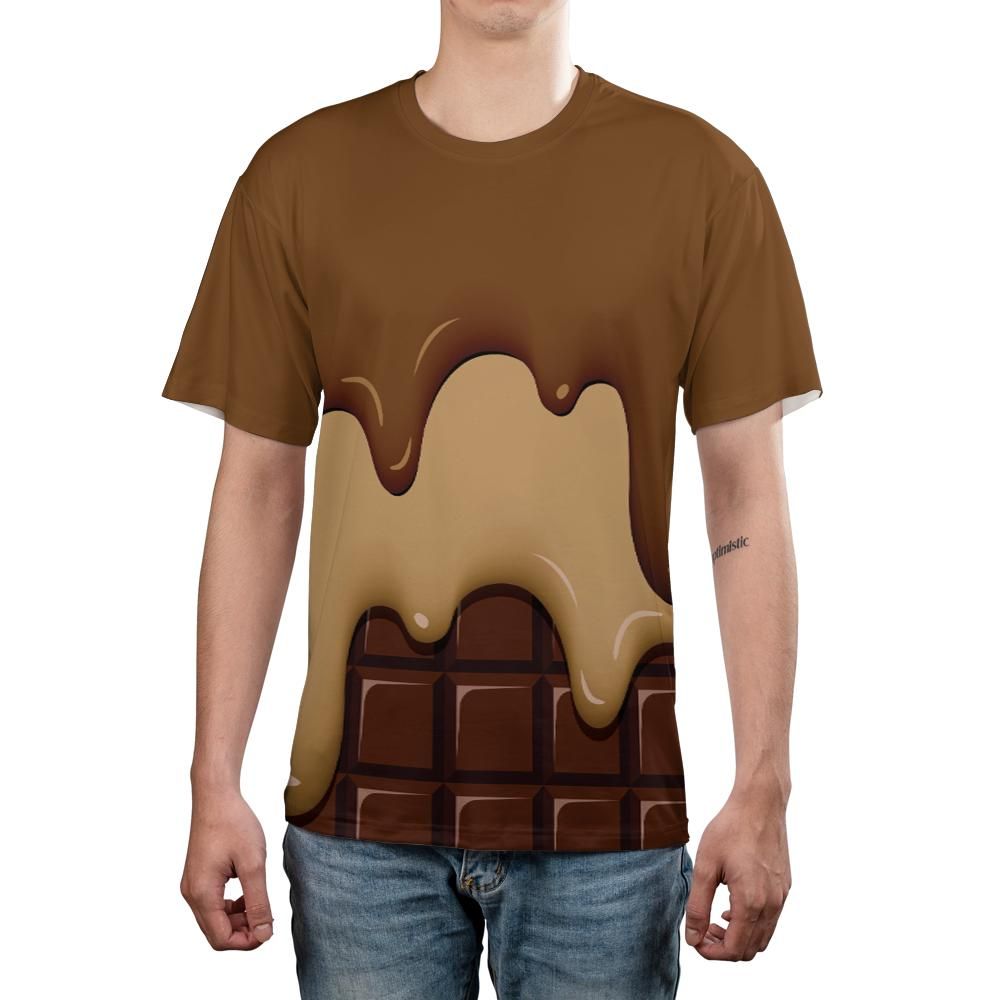 Chocolate Ice Cream & Caramel Ice Cream on a Chocolate Bar Unisex Comfort T-Shirt