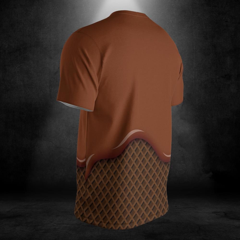 Chocolate Ice Cream On A Chocolate Waffle Cone Unisex Comfort T-Shirt