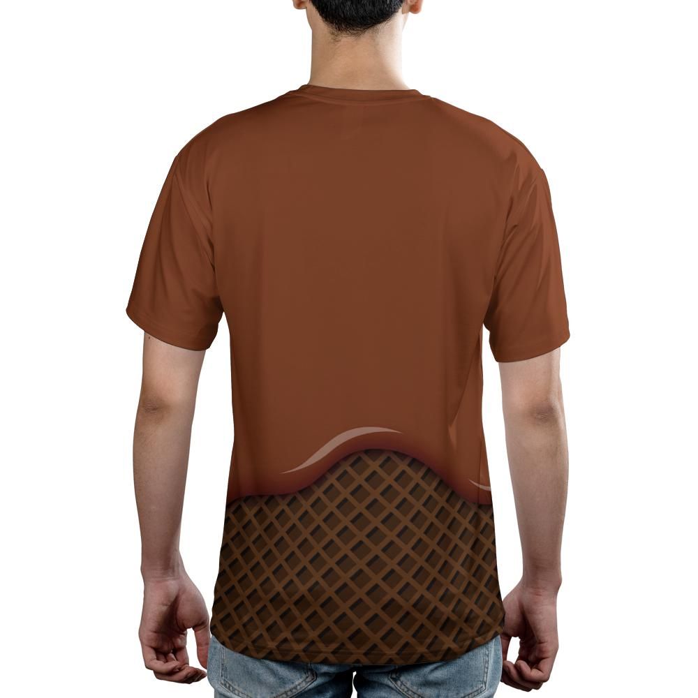 Chocolate Ice Cream On A Chocolate Waffle Cone Unisex Comfort T-Shirt