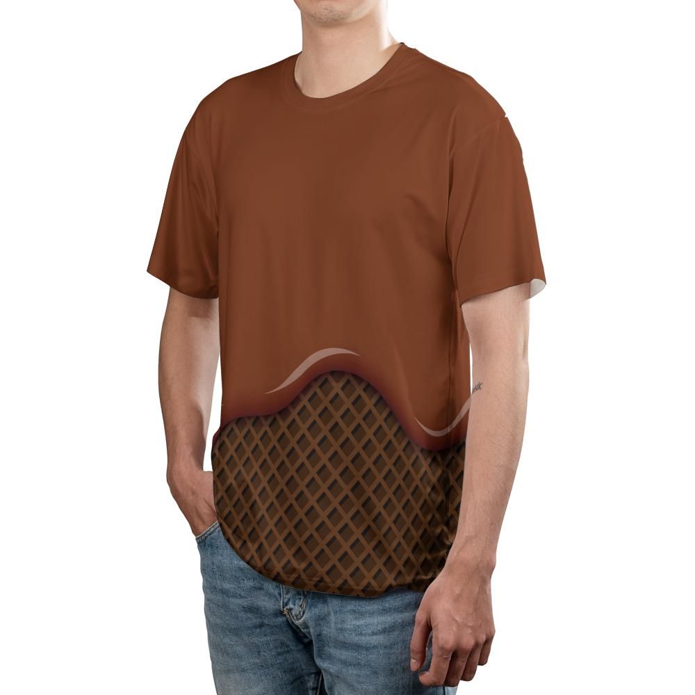 Chocolate Ice Cream On A Chocolate Waffle Cone Unisex Comfort T-Shirt