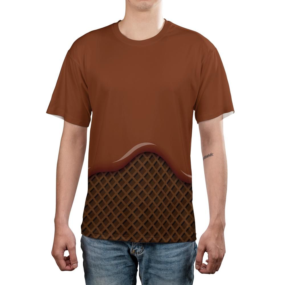 Chocolate Ice Cream On A Chocolate Waffle Cone Unisex Comfort T-Shirt