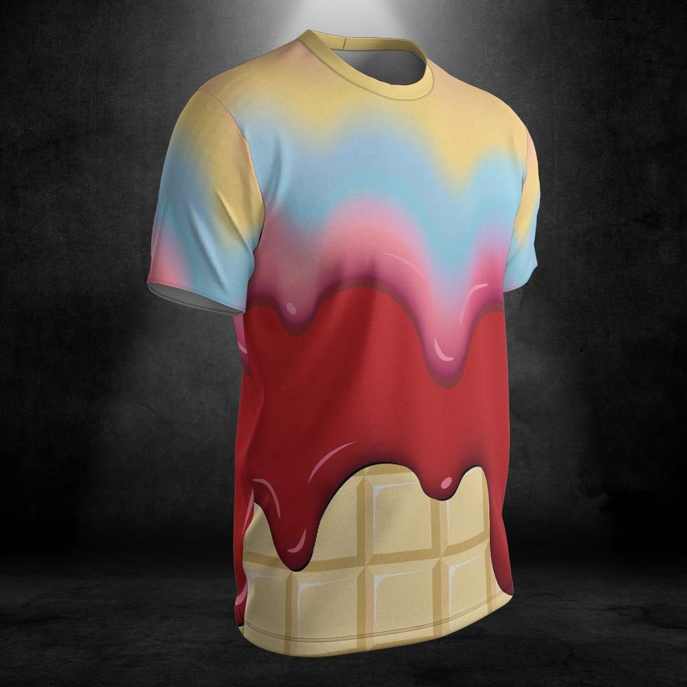 Rainbow & Strawberry Ice Cream On A White Chocolate Bar Unisex Comfort T-Shirt