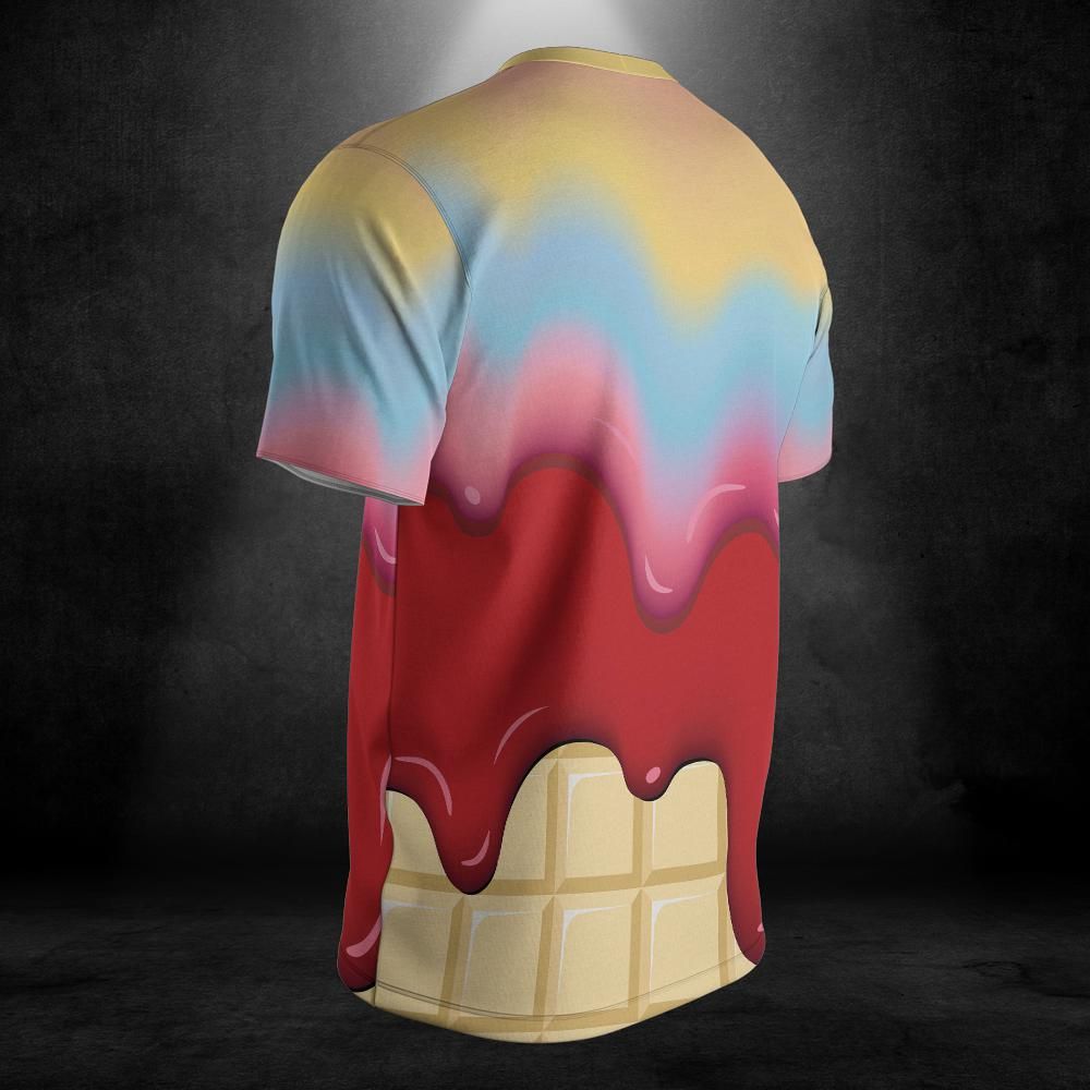 Rainbow & Strawberry Ice Cream On A White Chocolate Bar Unisex Comfort T-Shirt