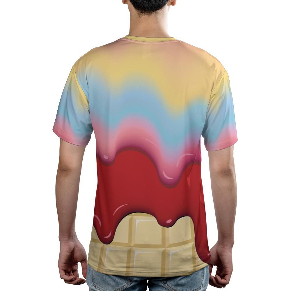 Rainbow & Strawberry Ice Cream On A White Chocolate Bar Unisex Comfort T-Shirt