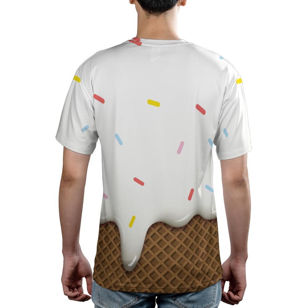 Vanilla Ice Cream With Sprinkles Melted Over A Chocolate Cone Unisex Comfort T-Shirt