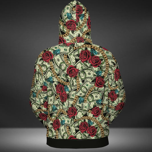 Money And Diamonds Over Everything Premium Unisex Hoodie