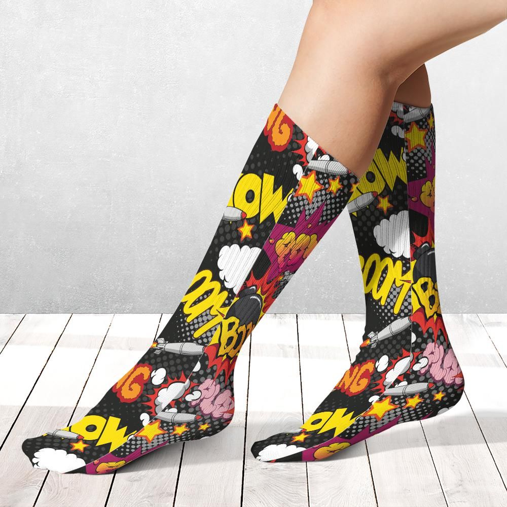 Comic Bomb Socks
