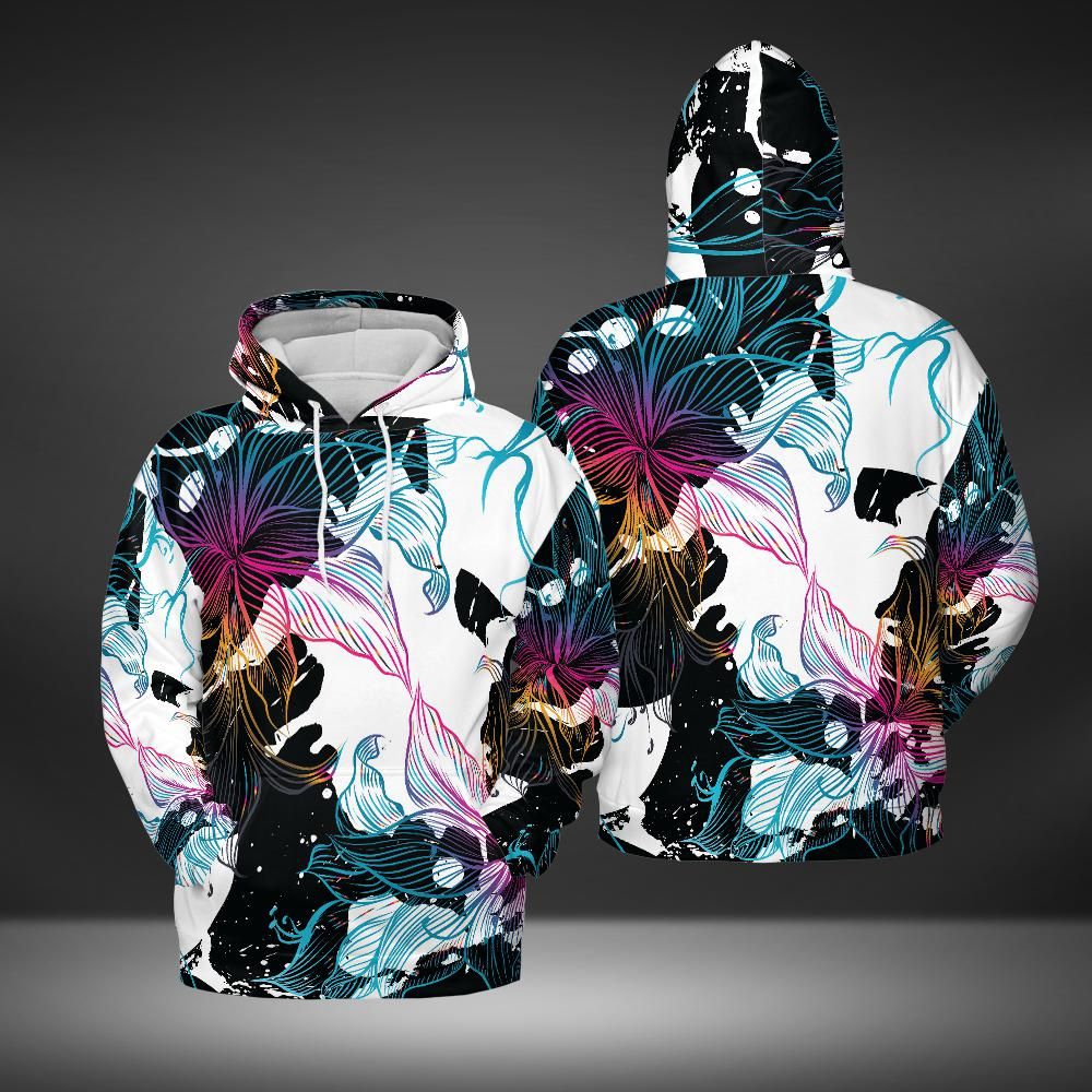 Abstract Gradient Flowers Unisex Hoodie