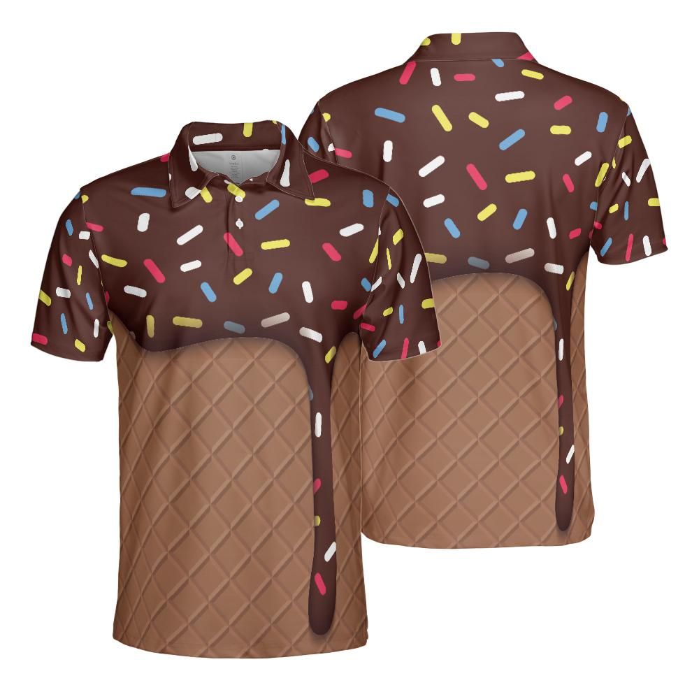 Chocolate Ice Cream And Cone Polo Shirt
