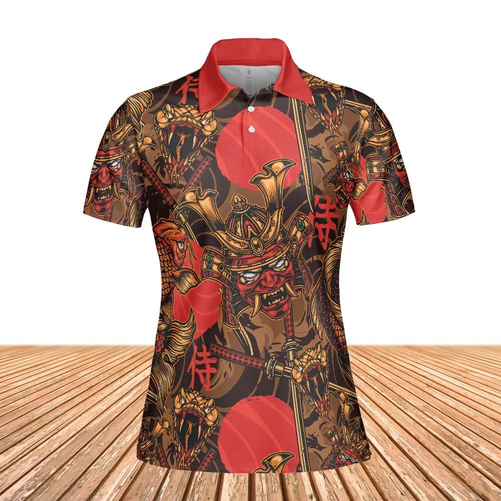 Samurai And Koi Fish Women's Polo Shirt