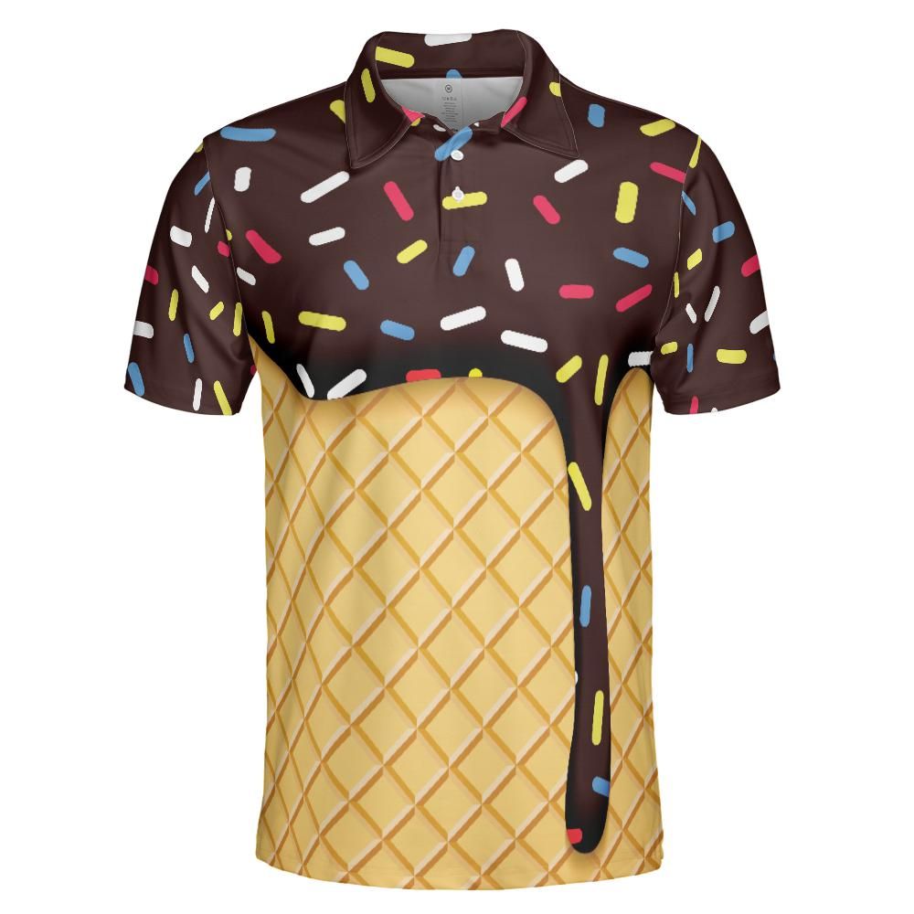 Chocolate Ice Cream Cone Polo Shirt