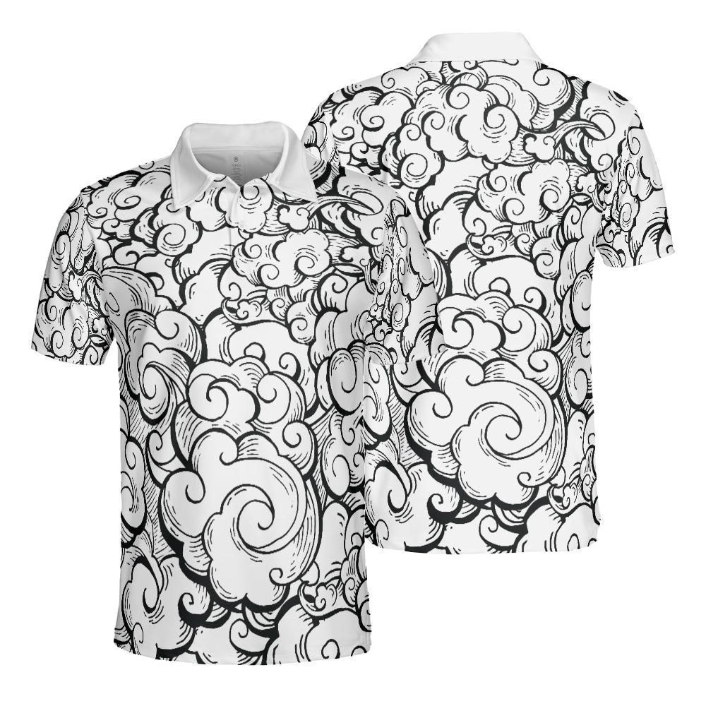 Asian Clouds Polo Shirt