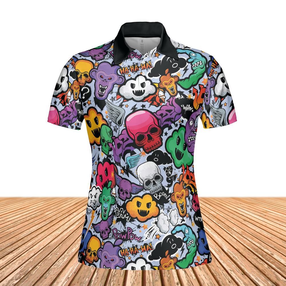 Spooky Graffiti Women's Polo Shirt